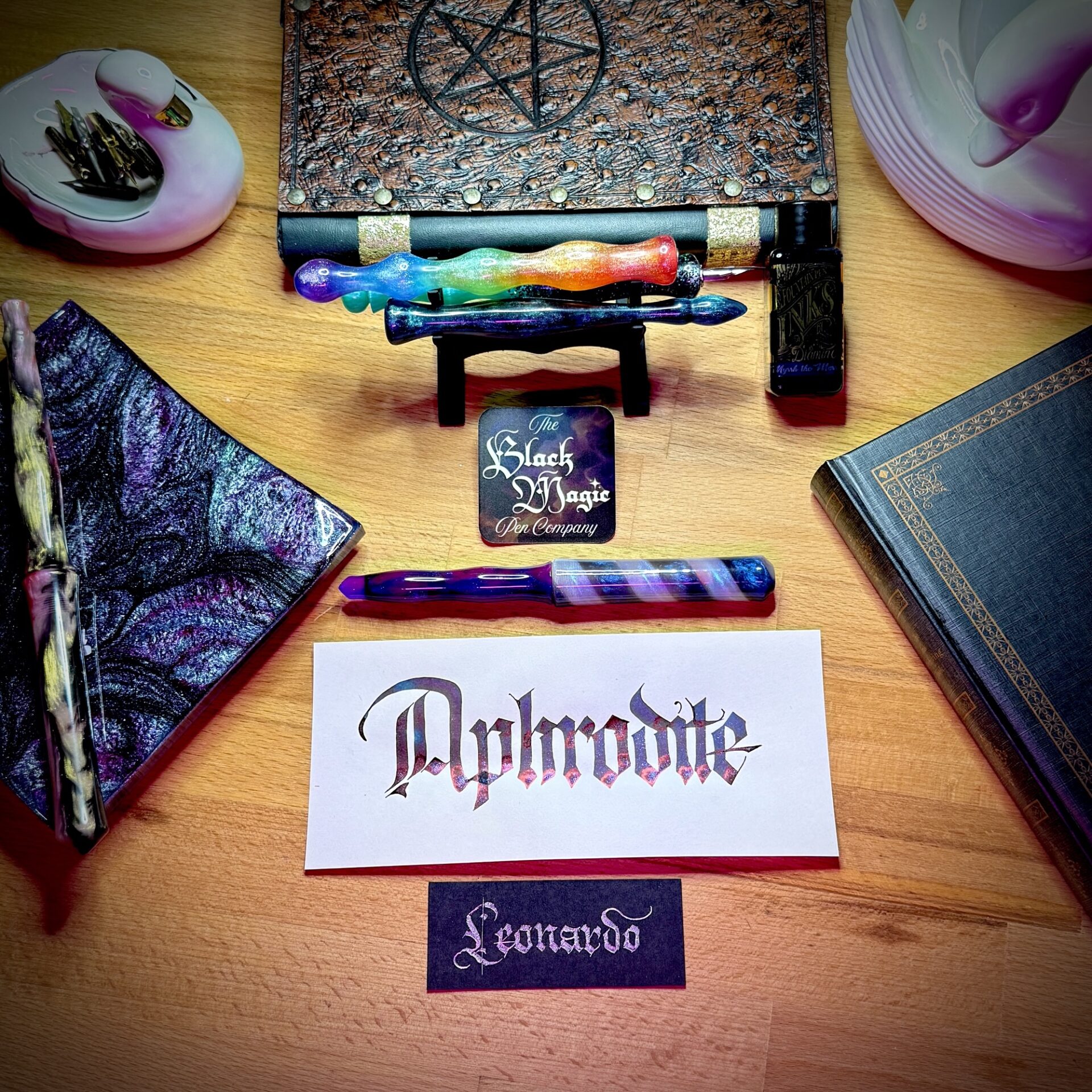 Magic Pem The Magician & The Wizard - Custom Magic Wand Fountain Pens - The Black ...